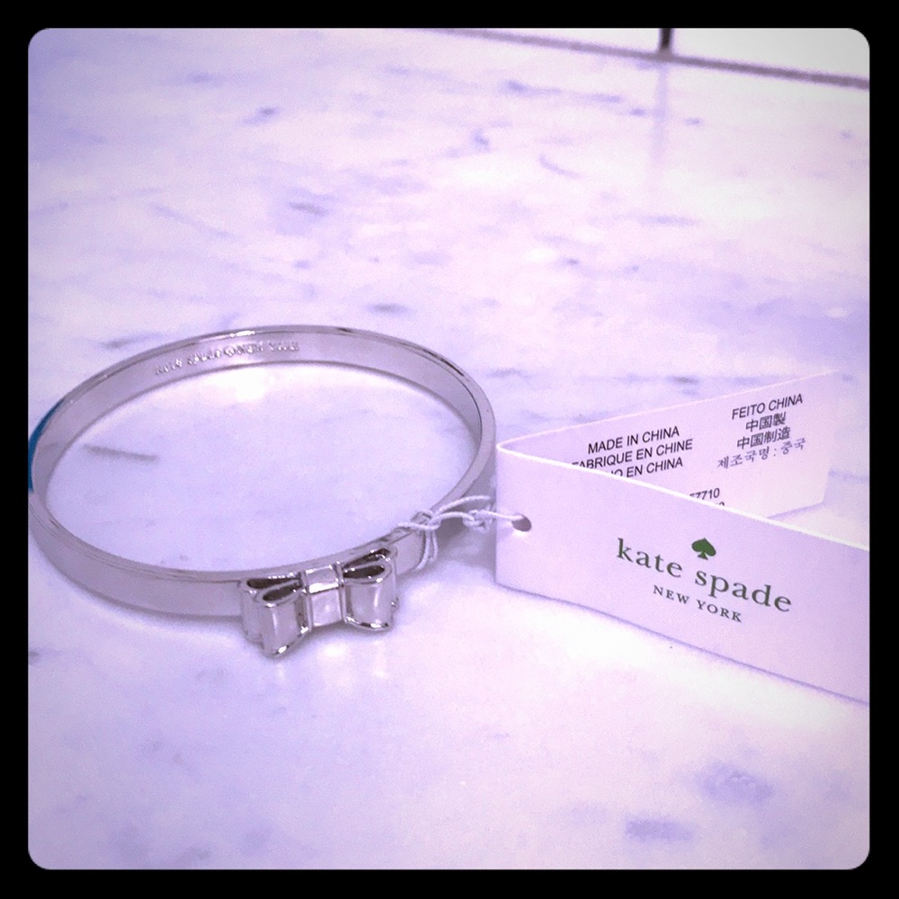 NWT Kate Spade MOON RIVER Silver Bow Bracelet